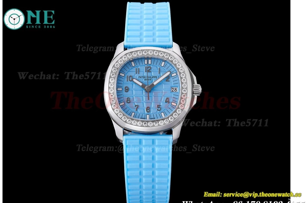 Bezel RU Aquanaut Ladies 35mm Blue SS A324 TWF Diamond 0520
